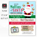 muffins with santa fundraiser flyer